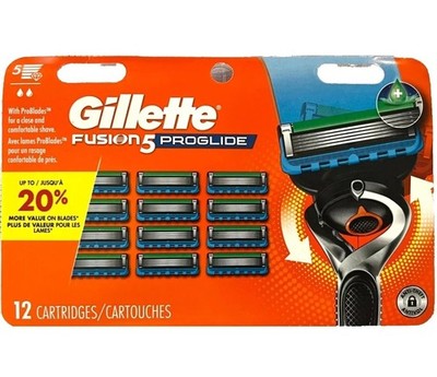 Gillette Fusion5 ProGlide Razor Blades for Men - 12 Refills
