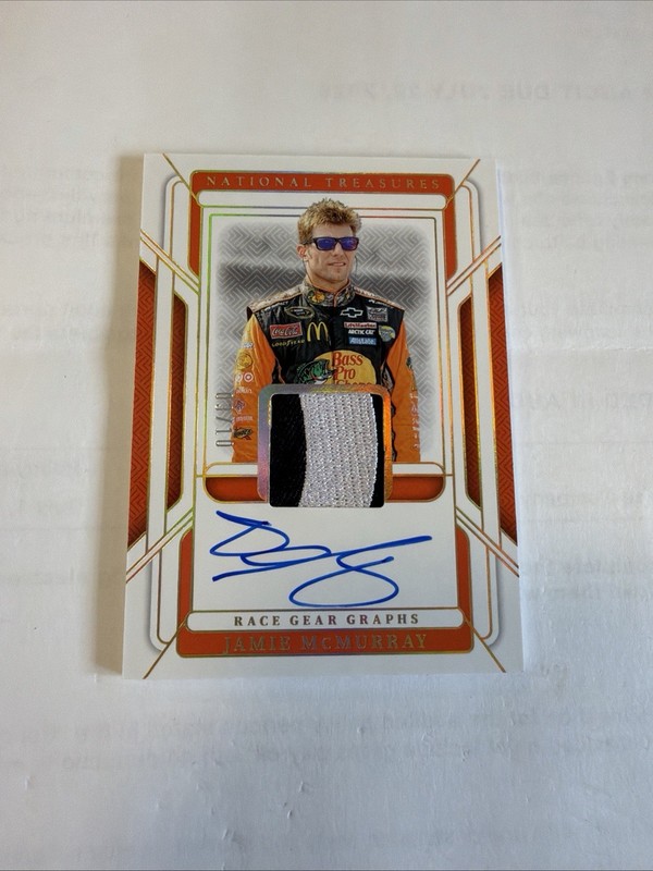 2025 Panini National Treasures Jamie McMurray Patch Auto 03/10