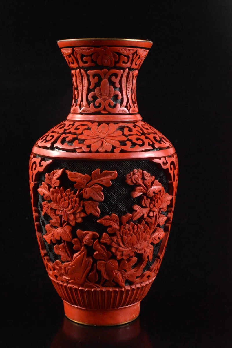 木制红色中国古董花瓶| eBay