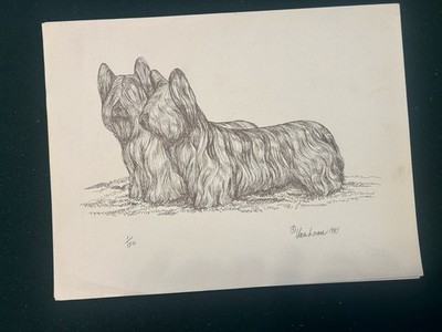 Skye Terrier Print by Martha Van Loan 11 x14 signed and number