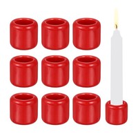 10 Stk. Kerzenhalter FüR Meditation, 0,9 Zoll Innendurchmesser, Rot