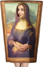 Halloween Famous Paintings Costume- Cosplay Funny Mural Costume Adult Men Wom...