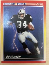 Bo Jackson - 1990 Score Ground Force Insert Set - Card 10 of 12 - Oakland Raider