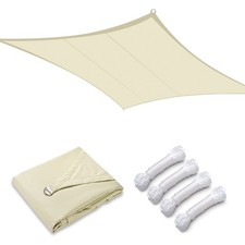 Sonnenschutz Segel 10x13 Fuß 97% UV Block Rechteck Überdachung Außen Terrasse Pool Beige