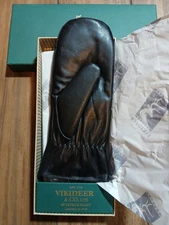 Vikideer & Co. Women’s Genuine Leather Mitten Gloves Cashmere Lining Size Medium