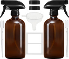 Amber Glass Spray Bottles 16 Oz, 2 Pack | Ref...