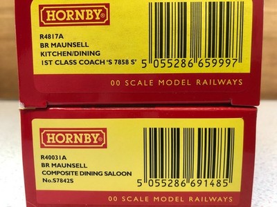 Hornby R4817A und R40031A Maunsell Küche Esszimmer und zusammengesetzte Esszimmer Reisebusse