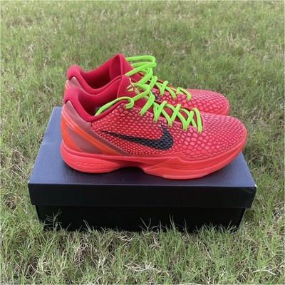 Nike Kobe 6 Protro Reverse Grinch Low Top Basketball Shoes FV4921-600 Red