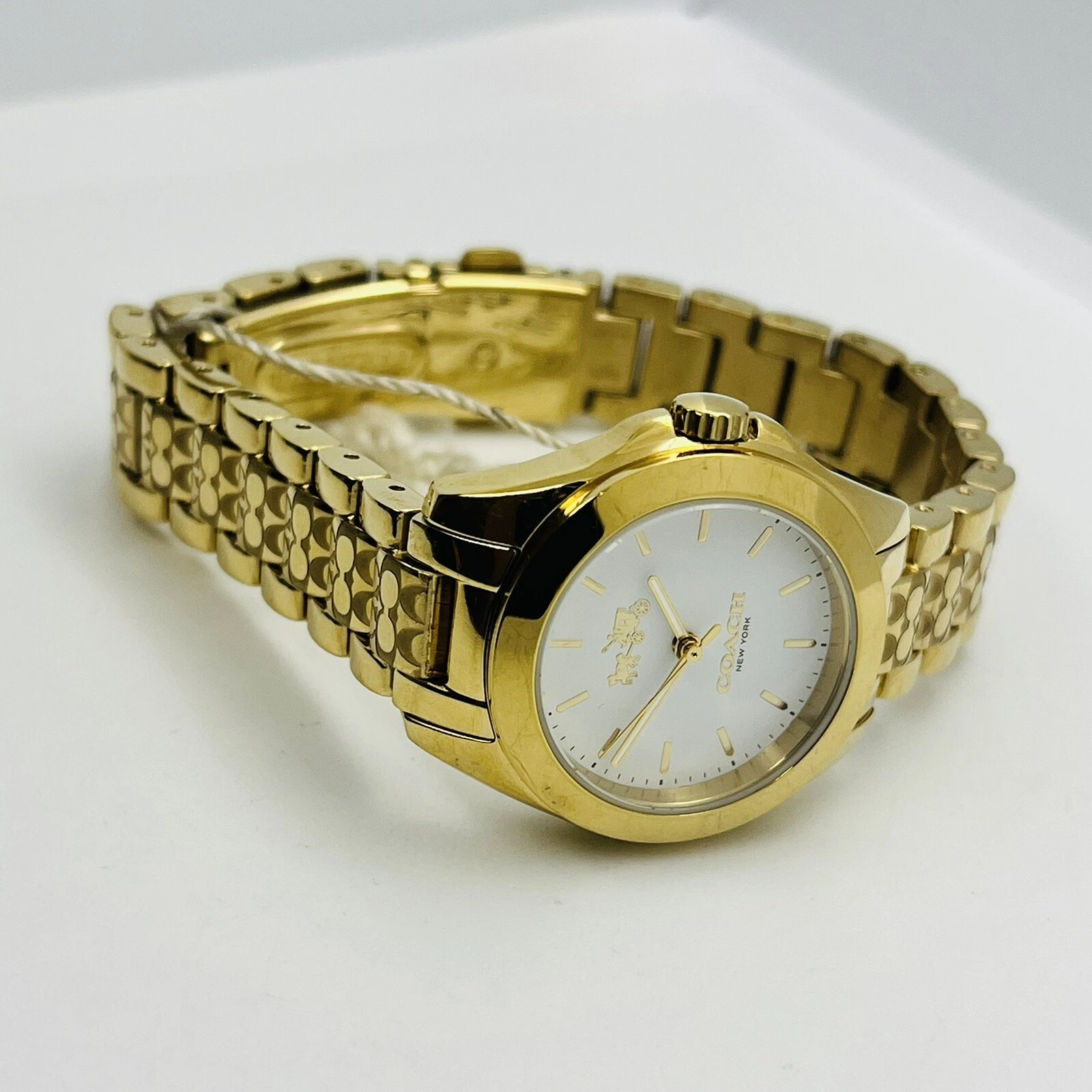 Orologio COACH Tristen Donna Quadrante Bianco Oro Acciaio Inox 3ATM 28mm 14502185