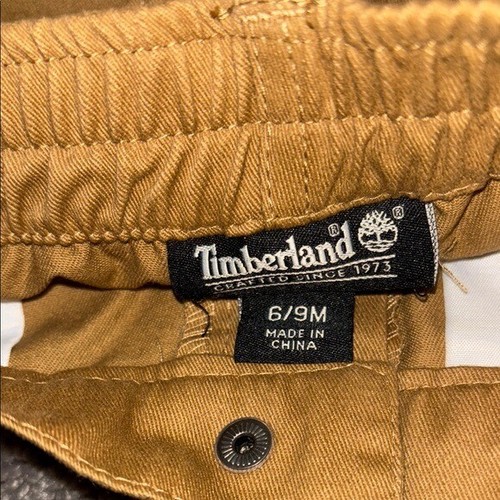 Timberland Baby Jungen Twill Shorts Freizeit elastischer Bund khaki 6/9M - Bild 3 von 4