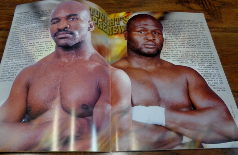 EVANDER HOLYFIELD JAMES TONEY OCT 4 2003 FIGHT PROGRAM W/TICKET STUB BOXING - Image 2 of 4