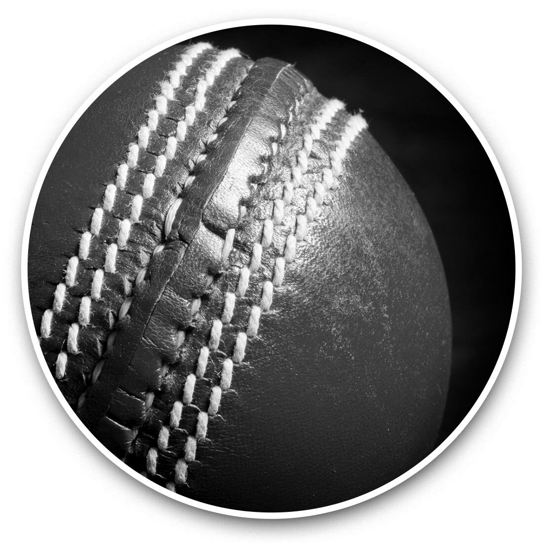 2 x Vinyl Stickers 15cm (bw) - Red Cricket Ball Sports  #37335