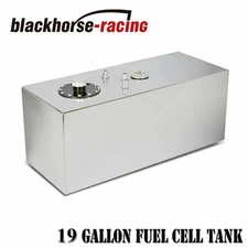 19 Gallon/72L Top Feed Aluminum Racing/Drift Fuel Cell Gas Tank+Cap+Level Sender