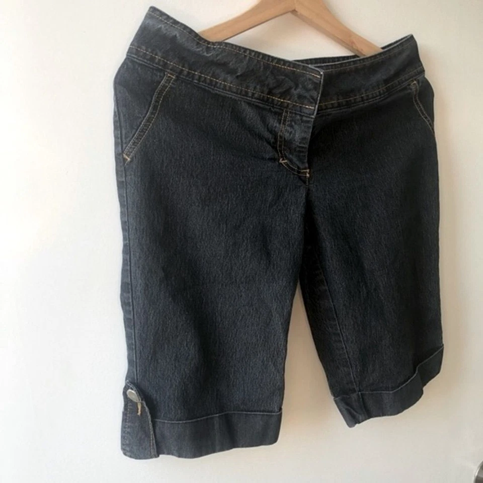 Bermudas vaqueras vintage Worthington azul lavado oscuro talla 4 denim y2k años 90 Foto 2 de 3