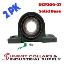 1-11/16" Pillow Block Bearing, UCP209-27 Solid Foot P209 2PK