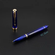 2018 Model Wing Sung 618 Piston Fountain Pen Dark Blue Golden Clip Fine Nib  