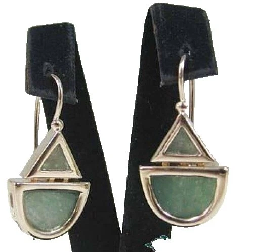 Aventurine White Gold Fashion Earrings