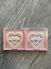 Lottie London Frosted Heart Multi Shade Face & Body Highlighter 0.31 oz Lot Of 2