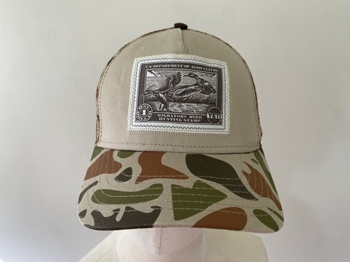 Yeti Duckstamp Mesh Camo Trucker Snapback Hat OSFA Hunting Outdoors USA