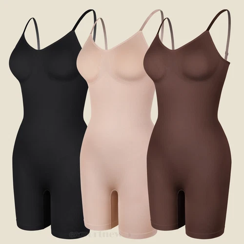 Tummy Control Bodysuit Sculpting Body Shaper Tank Top Shapewear Snatched Waist - Picture 12 of 35