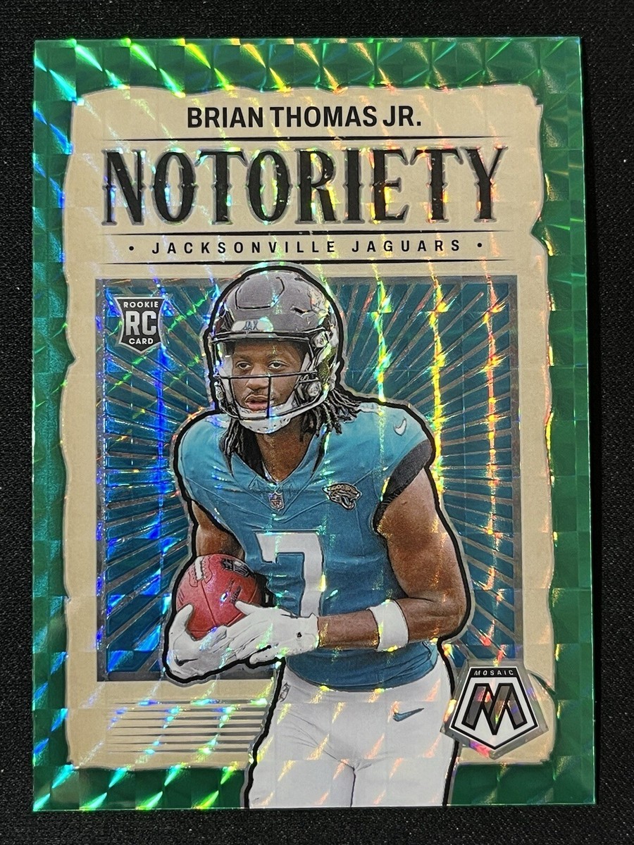 Brian Thomas Jr. 2024 Panini Mosaic Notoriety Rookie Green Mosaic
