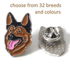 DOG Colour Enamel Brooch - Badge - Lapel Pin - 32 breeds -   - CLEARANCE