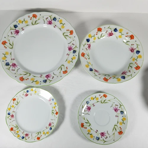 4 piece Denby-Langley Tea Party Dinner, Butter, Soup Bowl, Saucer