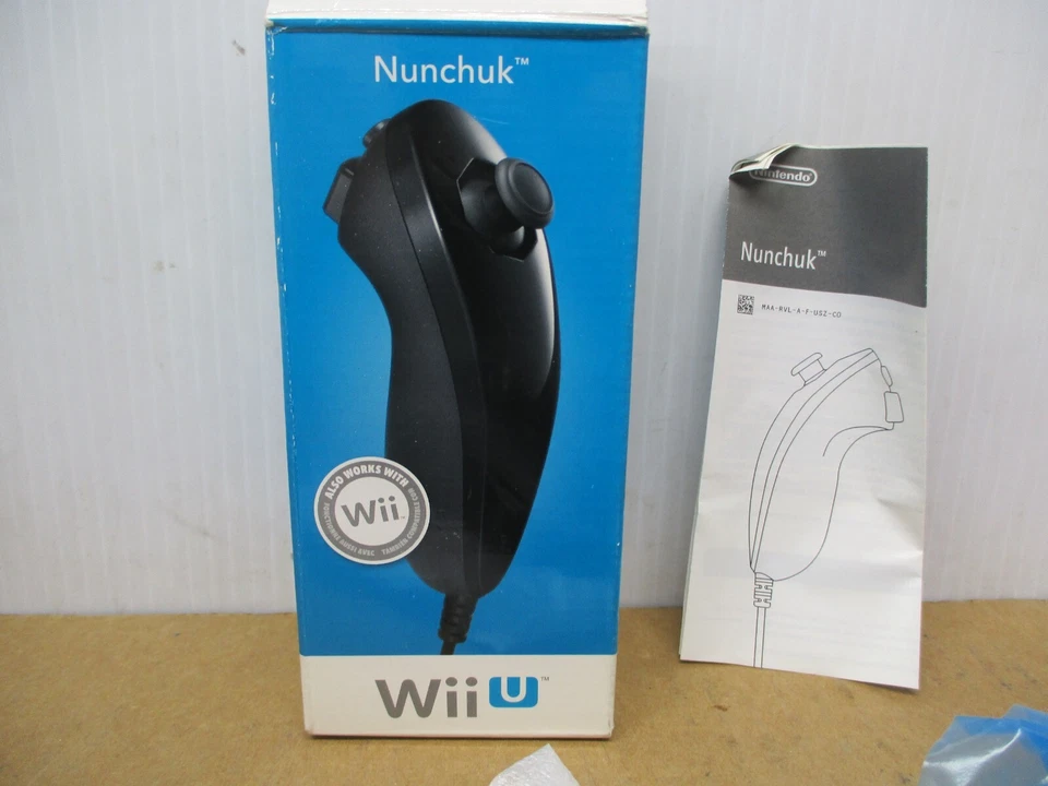Official Authentic Nintendo Wii Wii U Nunchuk Controller Black Edition BRAND NEW - Image 2 of 3