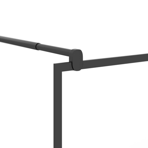 Camerina Walk-in Shower Wall 115x195 Frosted Glass Black,Walk-in Shower N8K3 - Picture 6 of 7