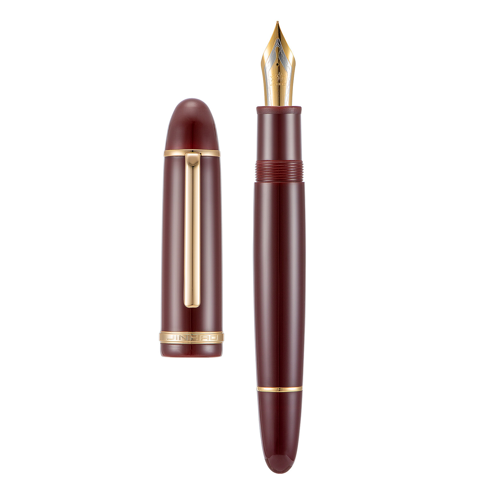 Nueva pluma estilográfica de acrílico tamaño grande Jinhao X159 colores pluma EF/F dorada/plateada
