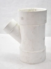Charlotte Pipe WYE Reducing DWV Pipe Fitting 6" x 6" x 3" Connector White 601