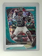Omar Narvaez 2020 Prizm Baseball - TEAL WAVE #118 - Milwaukee Brewers