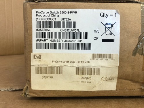 HP ProCurve Switch 2600-8-PWR HP J8762A Switch PN: J8762-61002 -NEW- (Inc VAT) - Picture 6 of 6