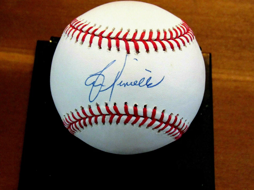 LOU PINIELLA 3 X WSC NY YANKEES REDS RAYS CUBS SIGNED AUTO OML BASEBALL PSA/DNA - Image 3 of 3