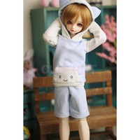 Lovely Cat Ear Hoodie Top Pants Stockings Outfit For 1/4 Bjd Sd Dress Blue Lovely Cat Ear Hoodie Top Pants Stockings Outfit For 1/4 Bjd Sd Dress Blue