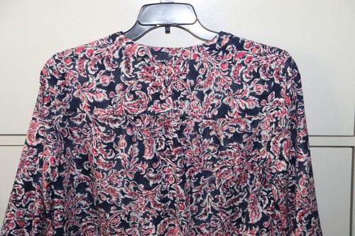 Top de mujer Jones New York lino/viscosa floral manga 3/4 talla M - Imagen 3 de 8