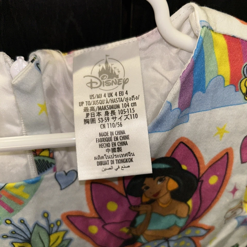 Размер 4 Disney принцесса платье Ариэль жасмин Золушка Мулан Belle Тиана Рапунцель - Изображение 2 из 4