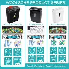 Paper Shredder - 10-Sheet Cross Cut with 3.43-Gallon Basket - P-4 Security Le...