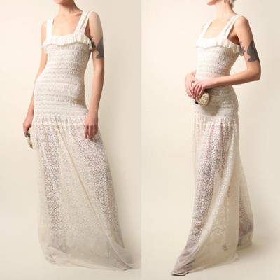 Stella McCartney Women 42 Romantic Lace Cream Melanie Dress 