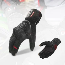 Motorcycle Gloves Touch Screen Leather Cycling Full Finger Racing Gloves for Men