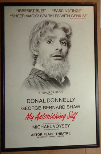 DONAL DONNELLY as George Bernard Shaw, in MY ASTONISHING SELF 1978 ORIG POSTER