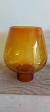 RARE VINTAGE AMBER MID CENTURY RETRO GLASS LIGHT SHADE 1960'/70s