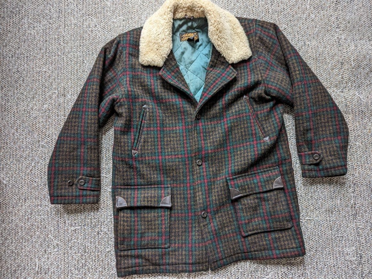 【極上レア】 Eddie Bauer Mouton Coat vintage USA made EDDIE BAUER coat MACKINAW mouton XL TALL wool