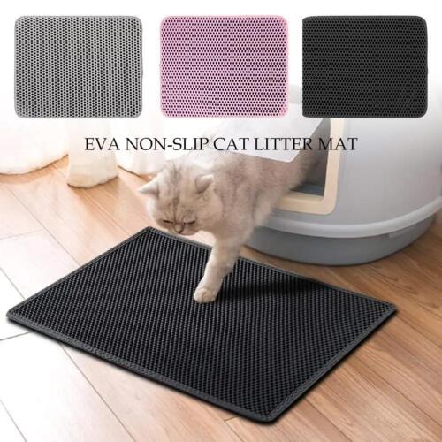 Alfombra de arena para mascotas doble capa caja de arena para gatos alfombra antideslizante arena gato impermeable - Imagen 1 de 22