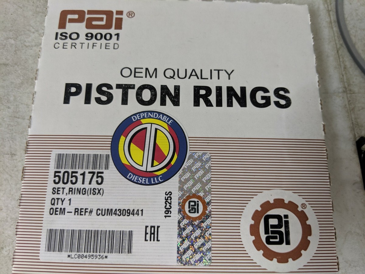 Piston Ring Set for Cummins ISX Engine. PAI# 505175 Ref