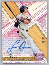 2019 Panini Elite Extra Edition #29 Logan Davidson Auto Status Die Cut Red /75