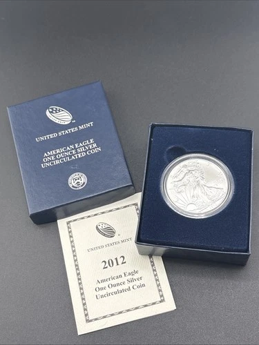 2012 Uncirculated Silver Eagle $1 Original Box/Coa