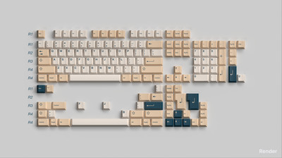 GMK Birch - Base Kit Keycaps + RAMA Metal Artisan