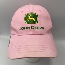 John Deere Owners Edition Embroidered Logo Pink Ladies Ball Cap Hat One Size