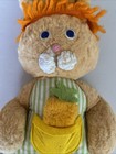 Vintage Eden Toys Stuffed Bunny Rabbit Green Ticking Overalls Likely 1950’s NY — photo 4